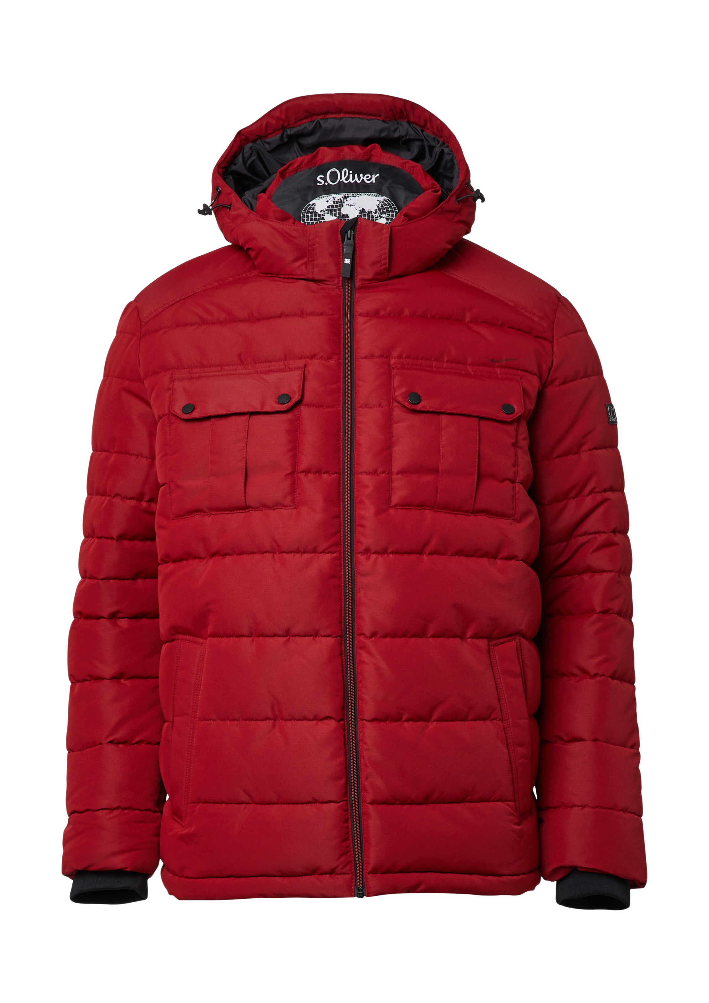 s.Oliver Men Big Sizes Winter Jacket in Red: front
