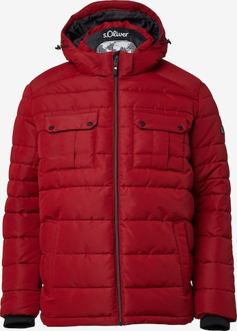 s.Oliver Men Big Sizes Winter Jacket in Red: front