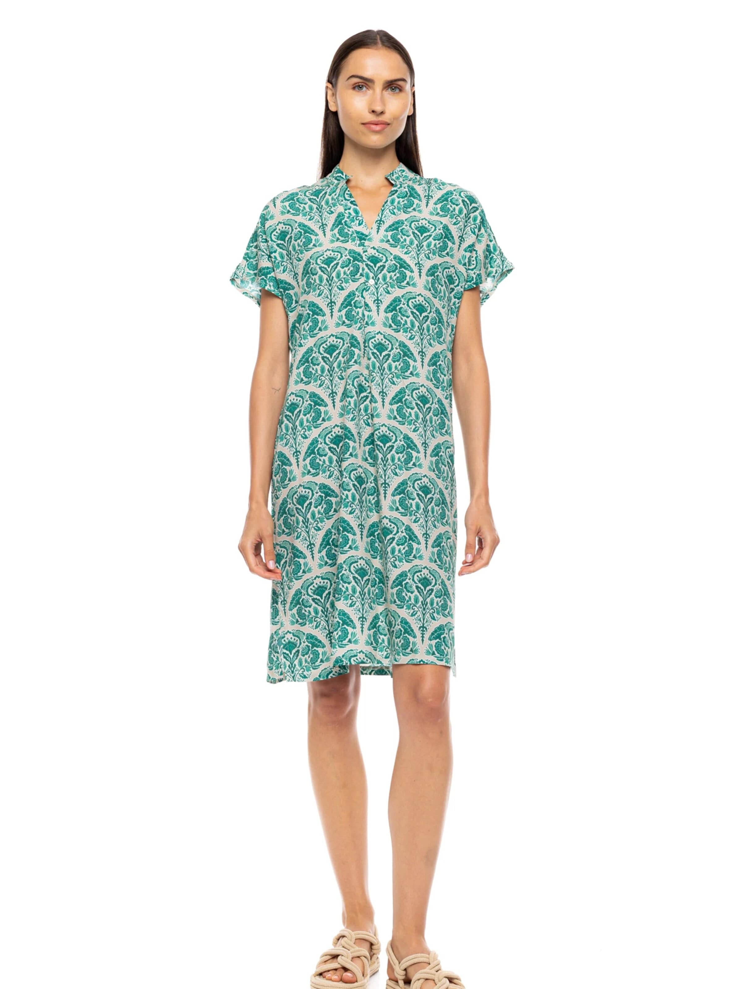 Pink Label Sommerkjole 'BEACHWEAR GREEN LA PALMA' i grøn: forside