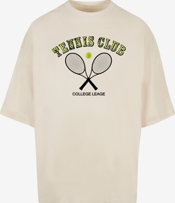 T-Shirt 'Tennis Club' Merchcode en blanc : devant