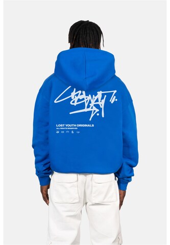 Lost Youth Sweatshirt 'Graffiti' i blå