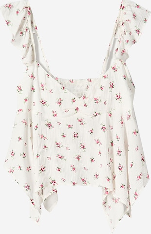 BershkaTop - bijela boja: prednji dio