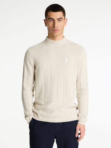 Pull-over 'Track Mock' CHASIN' en beige : devant