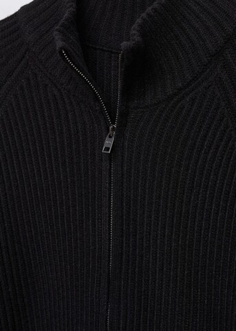 MANGO MAN Strickjacke 'Gino' in Schwarz
