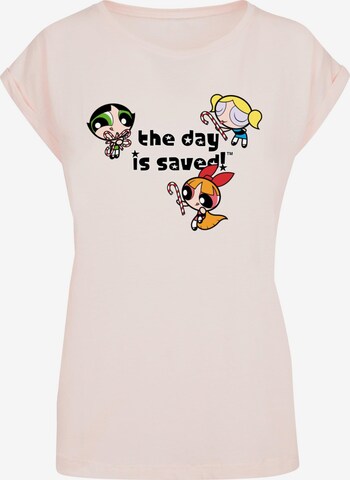 ABSOLUTE CULT Shirt 'The Powerpuff Girls - The Day Is Saved' in Roze: voorkant