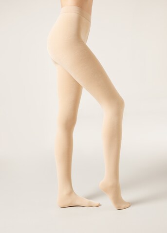 CALZEDONIA Tights 'THERMO' in Beige: front