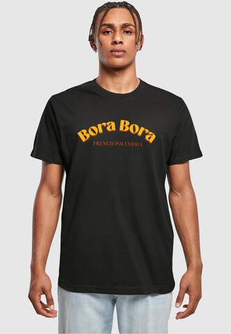 Maglietta 'Bora Bora French Polynesia' di Mister Tee in nero: frontale