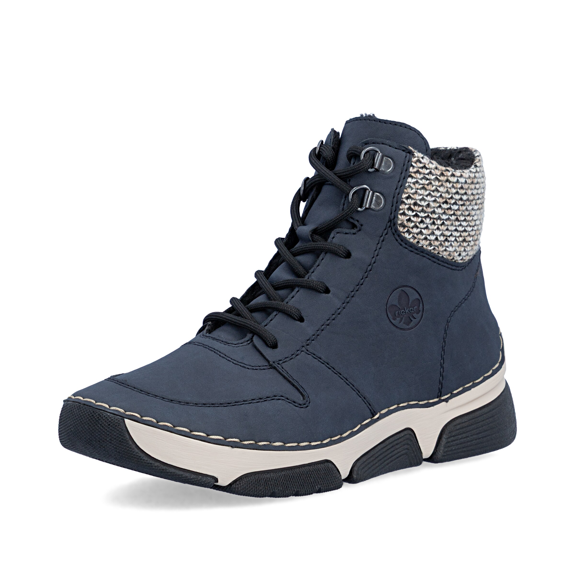 Bottines à lacets Rieker en bleu : devant
