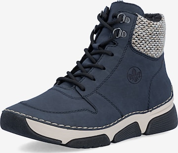 Bottines à lacets Rieker en bleu : devant