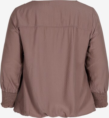 Zizzi Blouse 'Masya' in Bruin