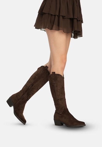 Salinyang Comwboystøvler i brun