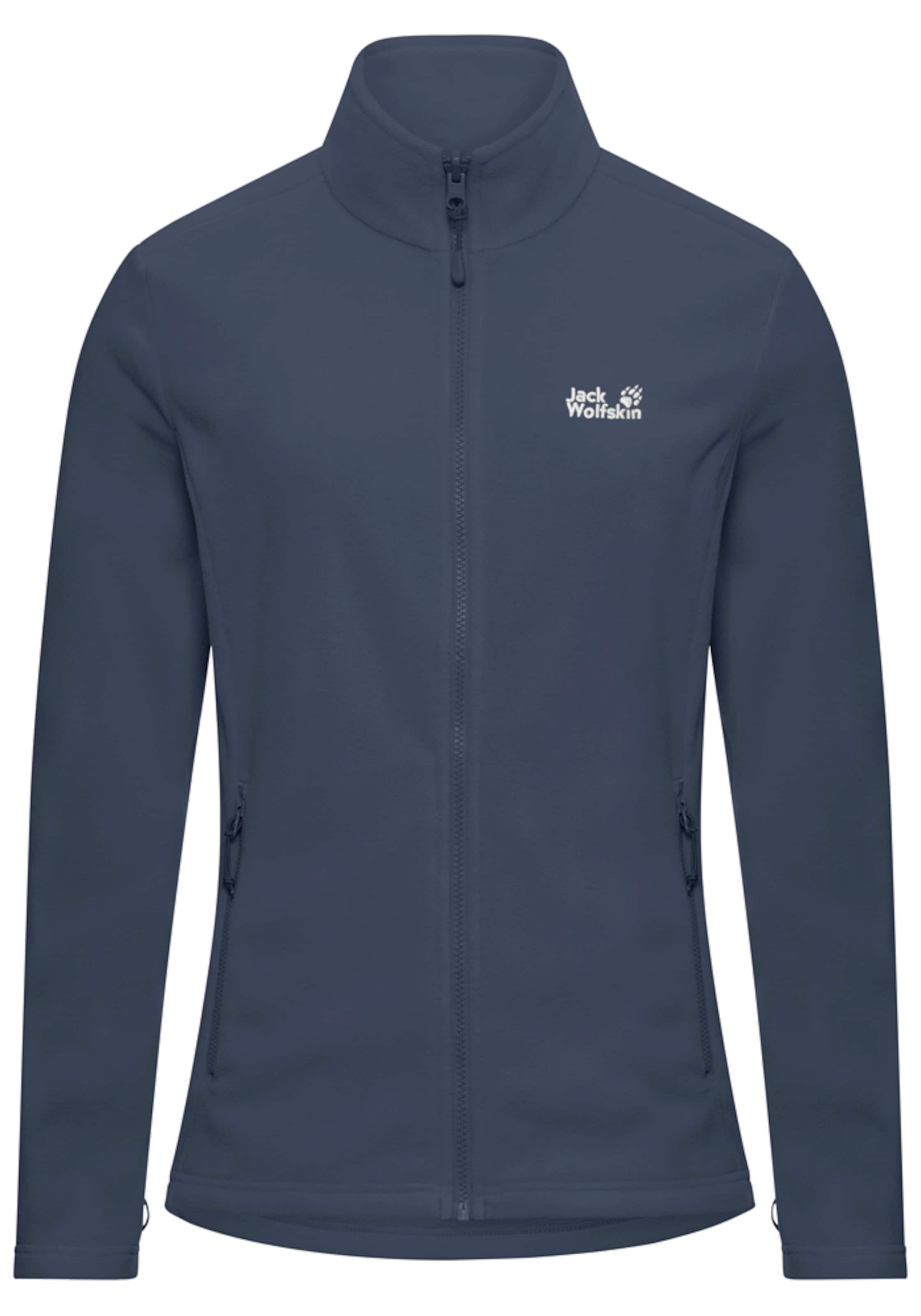 JACK WOLFSKIN Athletic Fleece Jacket in Blue: front