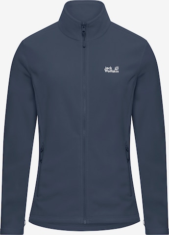 JACK WOLFSKIN Athletic Fleece Jacket in Blue: front
