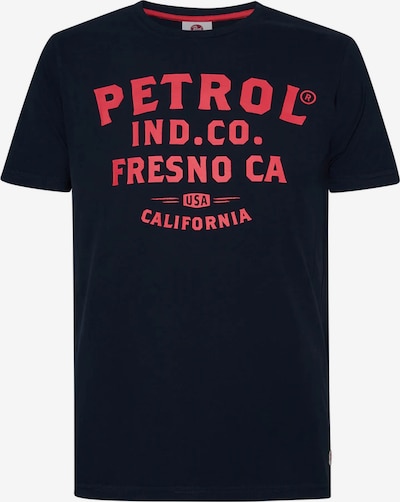 Petrol Industries T-Shirt en bleu marine / rouge sang, Vue avec produit