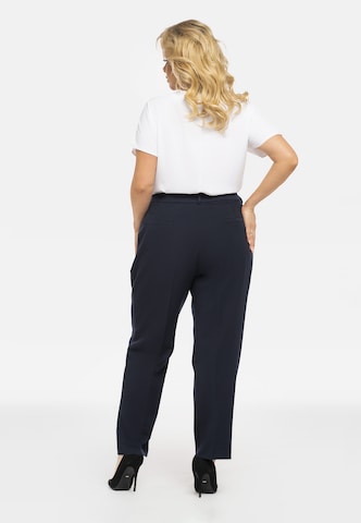 Karko Regular Pleat-Front Pants 'Pablo' in Blue