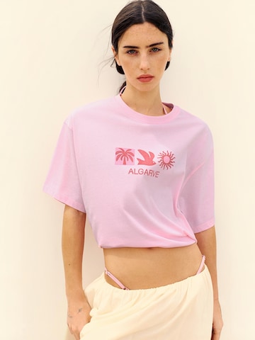 Pull&Bear Shirt in Pink: front
