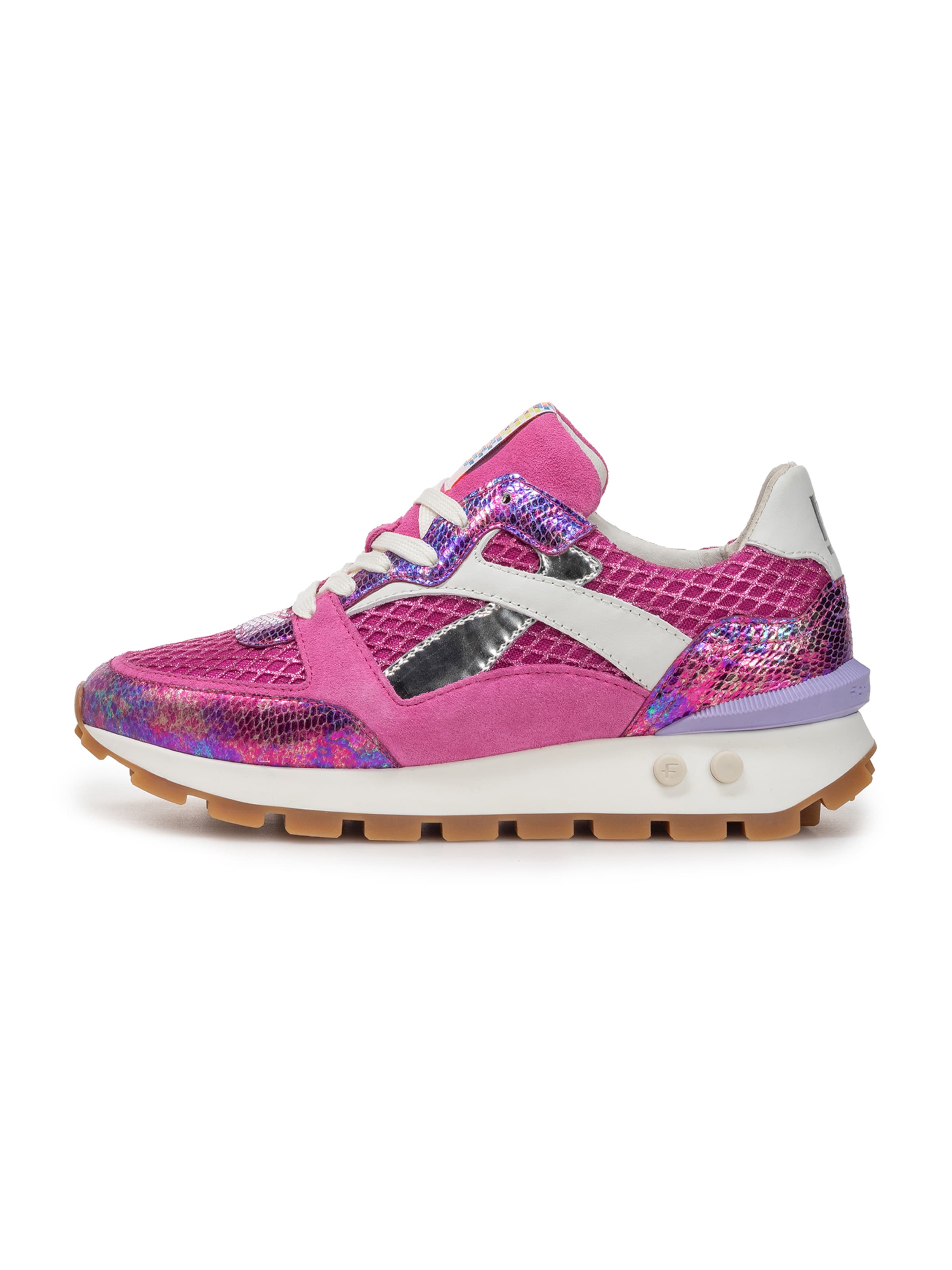 Floris van Bommel Platform trainers 'BLOKKI 07' in Pink: front