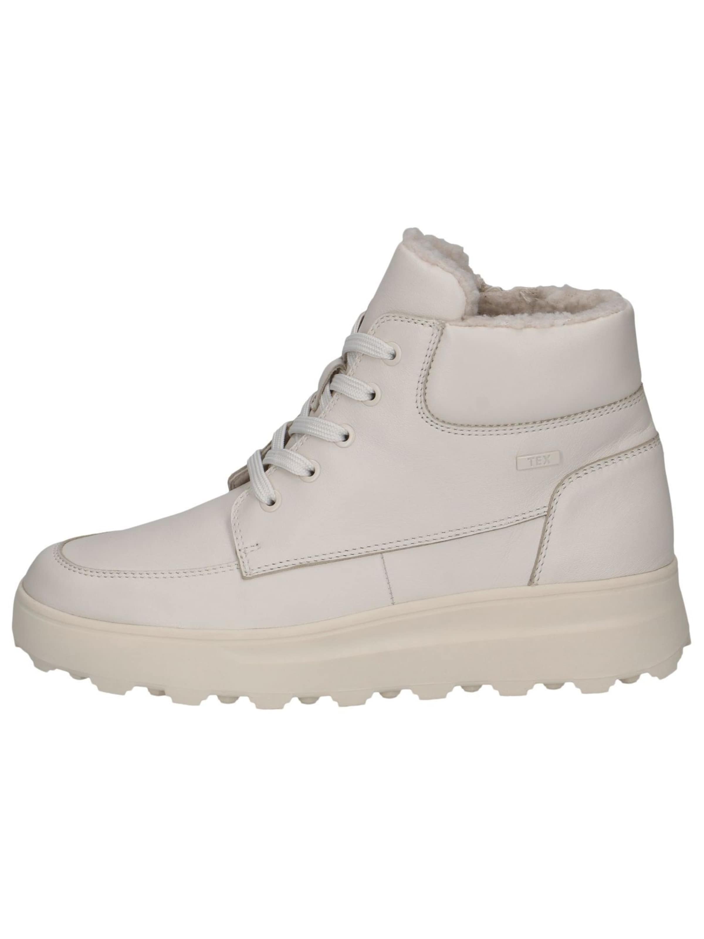 CAPRICE Lace-Up Ankle Boots in White