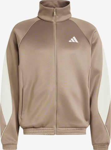 ADIDAS SPORTSWEAR Sportsweatvest 'STADIUM' in Beige: voorkant