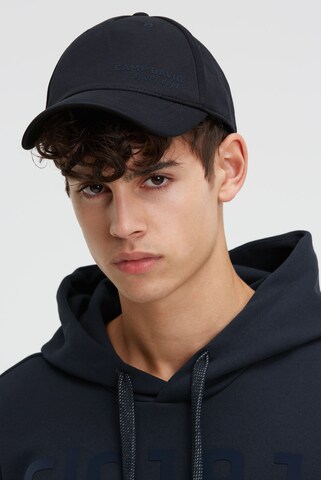 CAMP DAVID Base Cap aus Interlock-Jersey mit Logo Print in Blau: Vorderseite