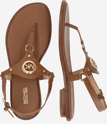 MICHAEL Michael Kors - Chinelos de dedo 'CASEY' em castanho