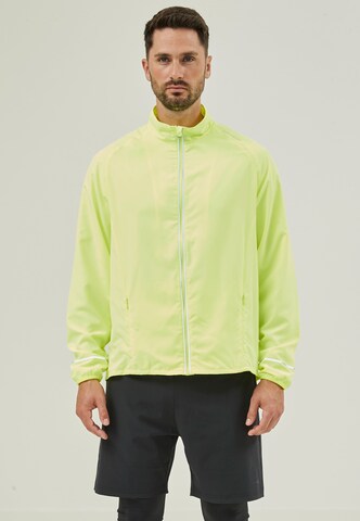 ENDURANCE Regular fit Athletic Jacket 'Lessend' in Yellow: front