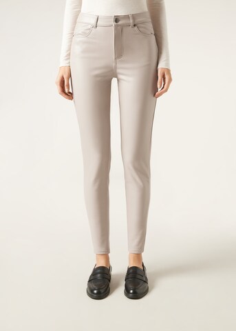 CALZEDONIA Skinny Hose 'THERMO' in Grau: Vorderseite