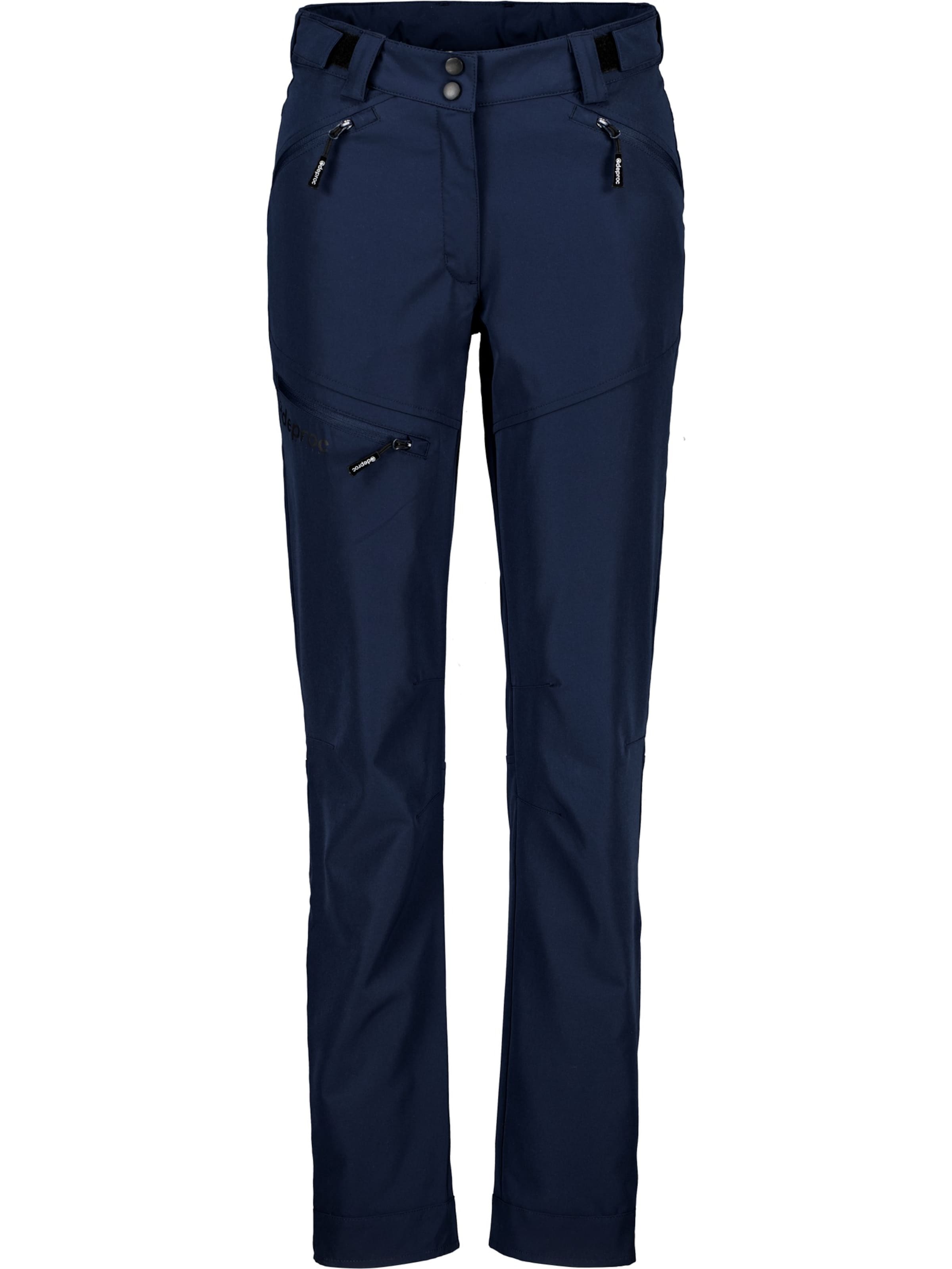 deproc Slimfit Outdoorbroek in Blauw: voorkant