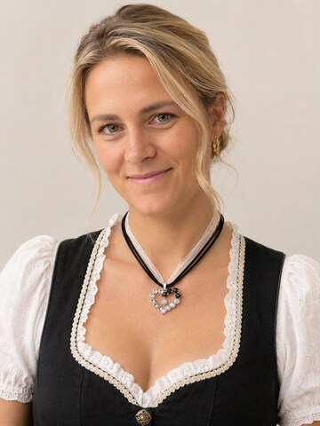 Allgäu Rebell Necklace 'Gudrun' in Black: front