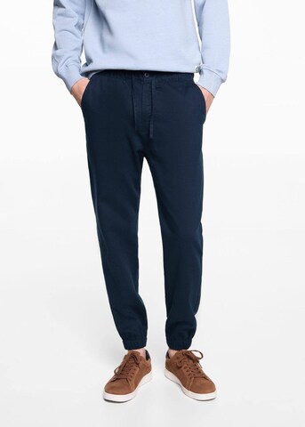 MANGO TEEN Tapered Pants 'Joggerl' in Blue: front