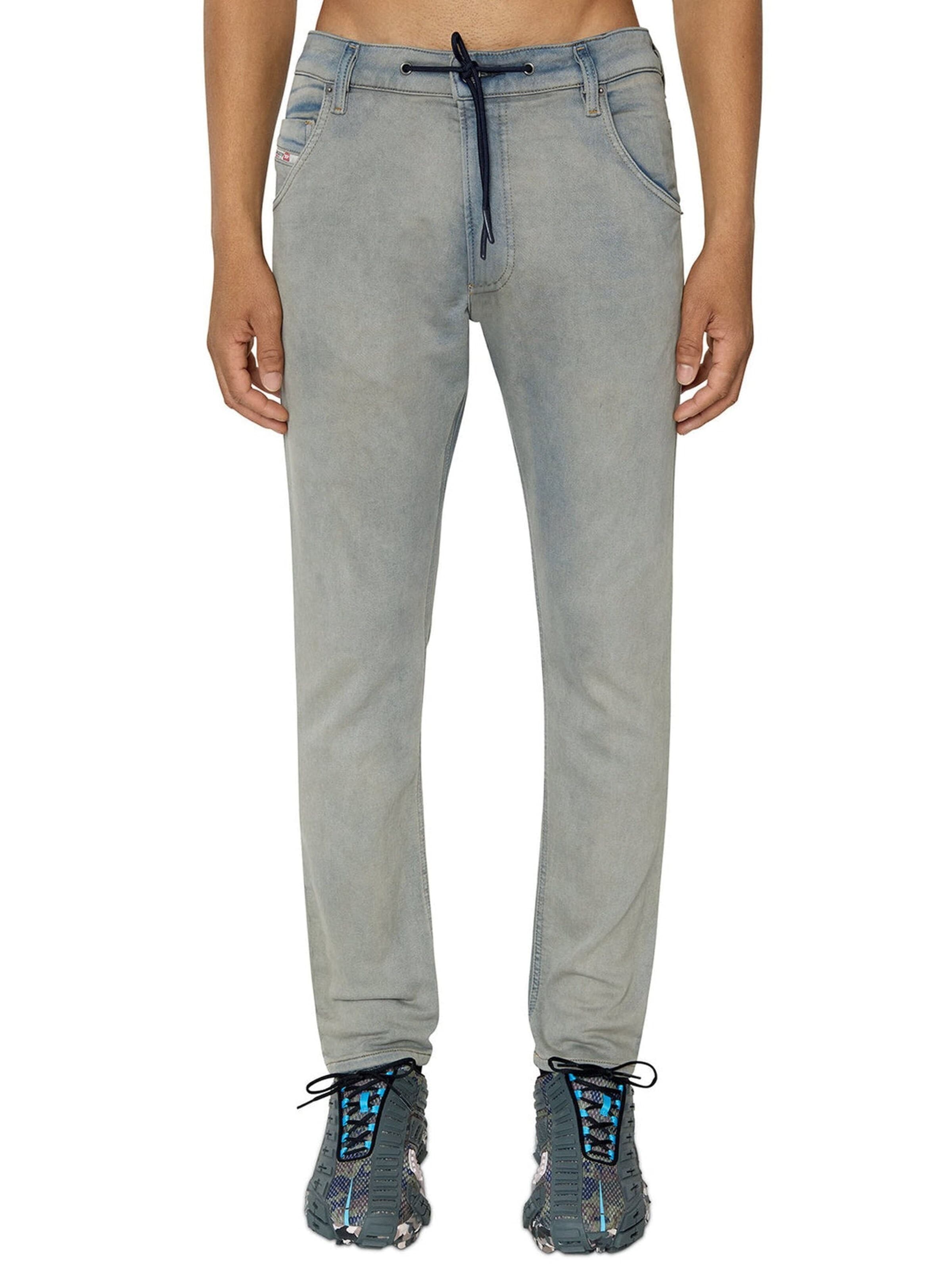 DIESEL - Tapered Vaquero 'Superstretch JoggJeans Krooley' en gris: frente