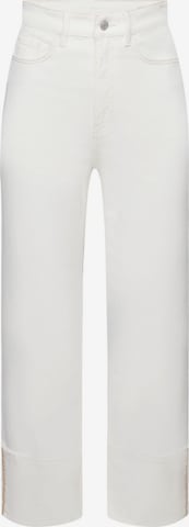 ESPRIT Wide leg Jeans in Wit: voorkant