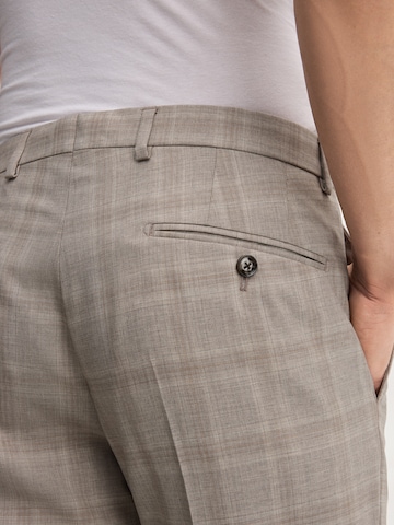 JOOP! Slim fit Trousers with creases in Beige