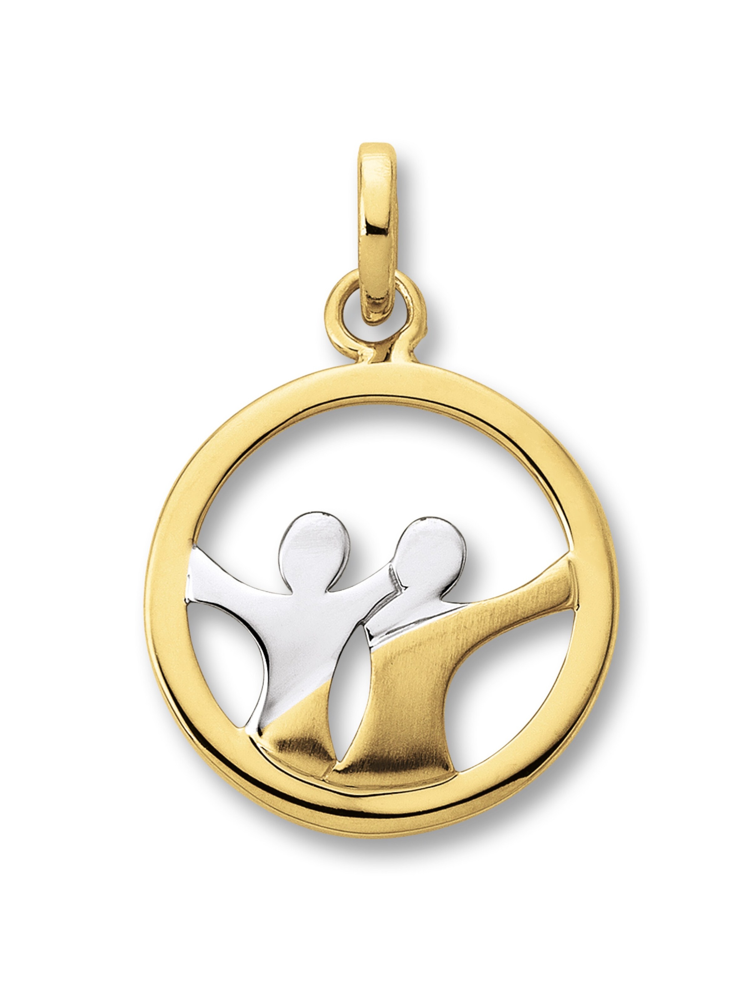 ONE ELEMENT Anhänger 'Zwilling' in Gold: Vorderseite