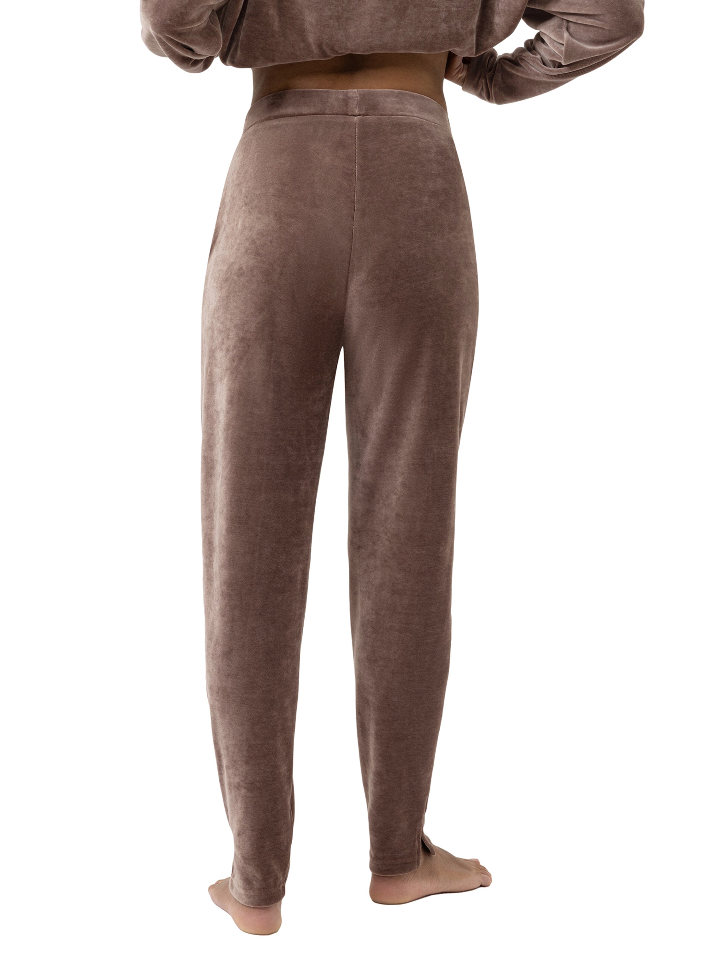 Coupe slim Pantalon 'Velvet Dream' Mey en marron