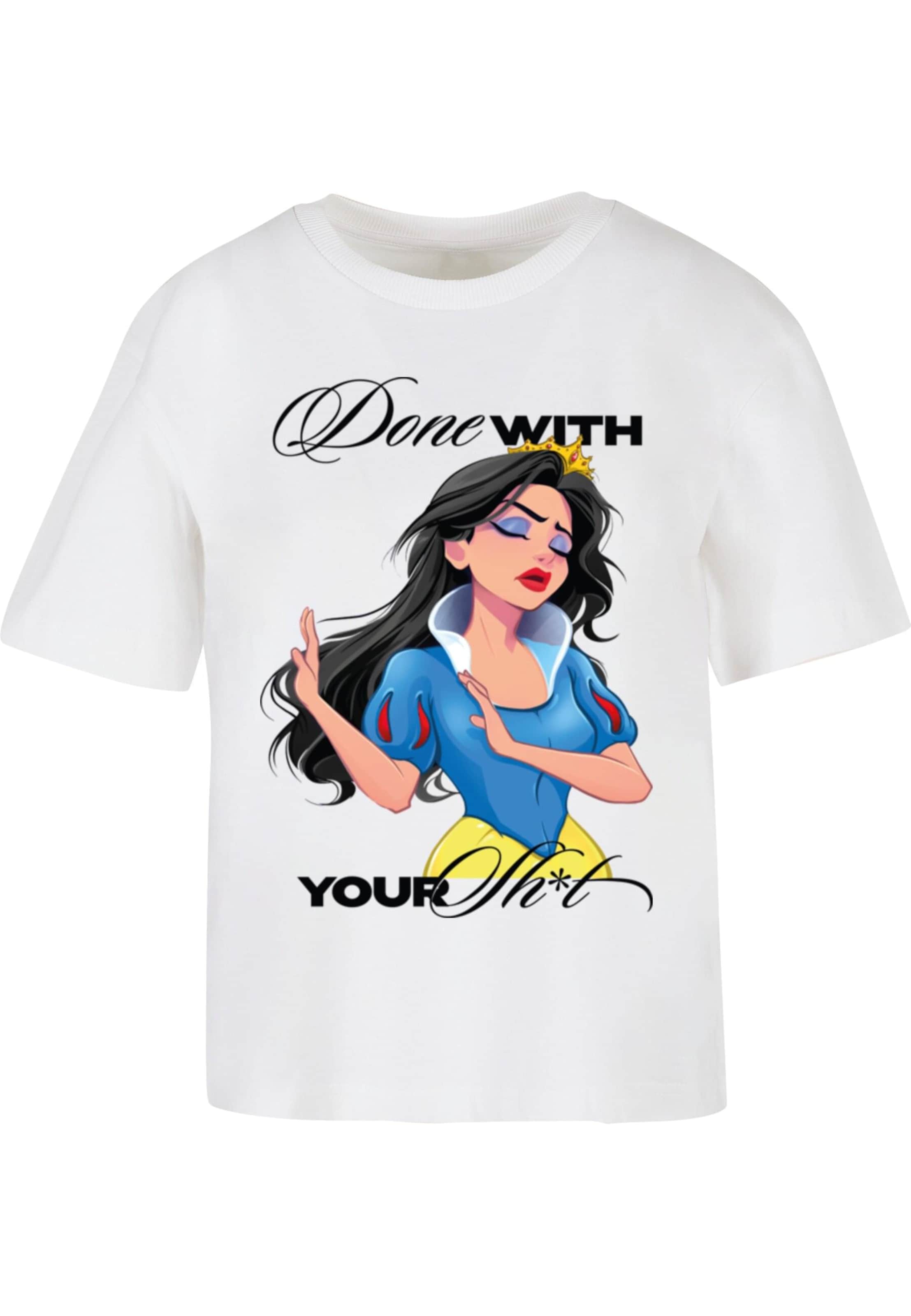 Miss Tee - Camiseta 'Done With Your Sh*it' en blanco: frente