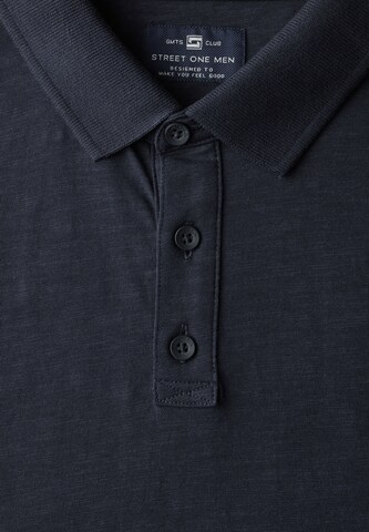 Street One MEN Slub Jersey Poloshirt in Blau