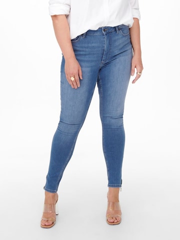 ONLY Carmakoma Skinny Jeans in Blauw: voorkant