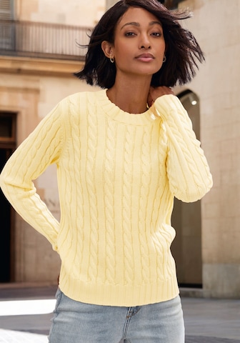 LASCANA Pulóver - sárga: elől