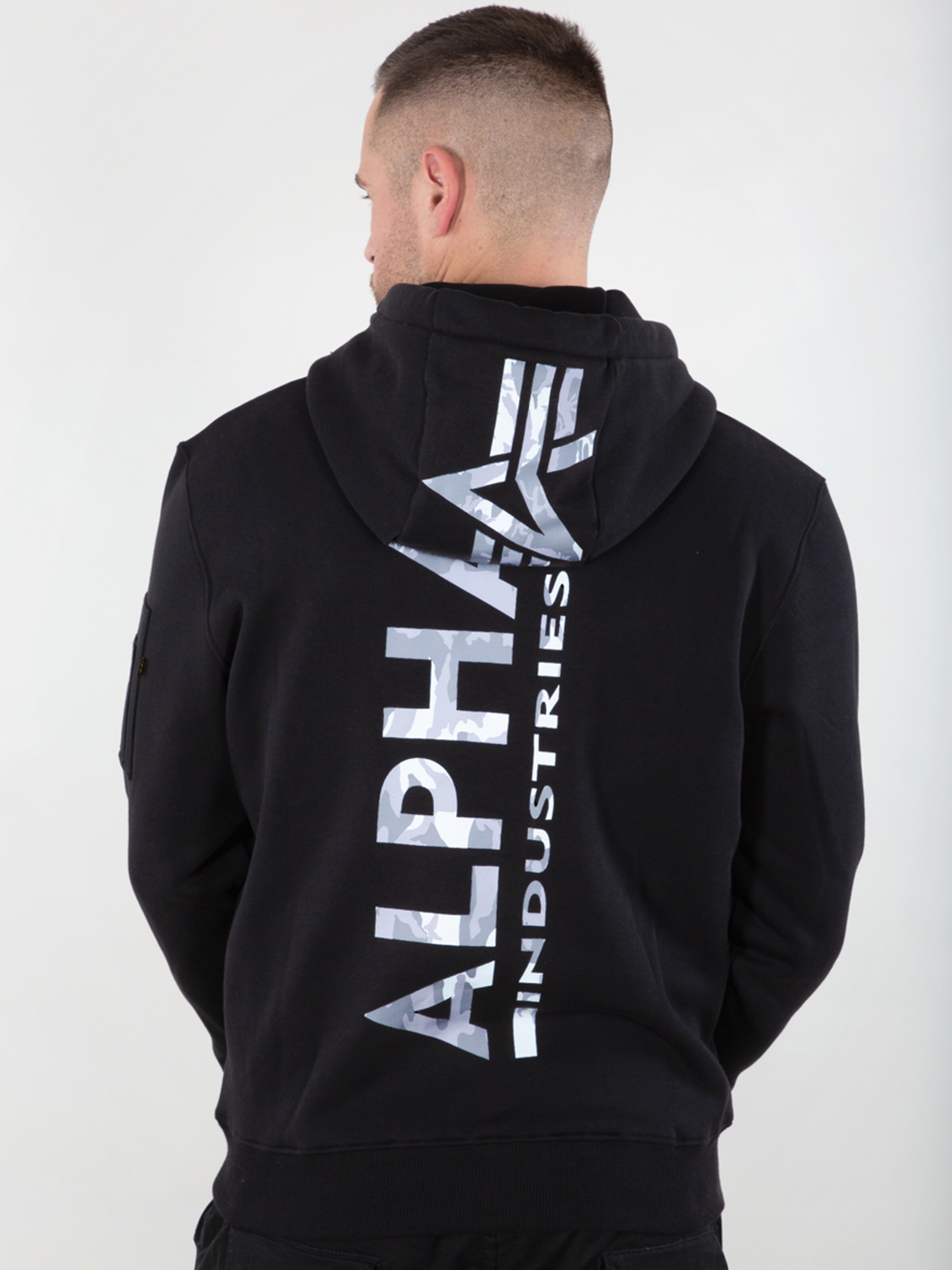 ALPHA INDUSTRIES Sweatshirt in Black ABOUT YOU