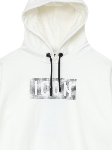 ICON Sweatshirt 'Strass logo' in Weiß