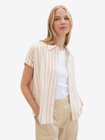 TOM TAILOR Bluse i beige