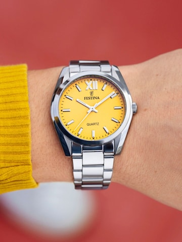 FESTINA Analoog horloge 'Boyfriend' in Geel: voorkant