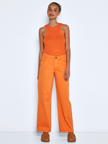 Noisy may Wide Leg Jeans 'Amanda' i orange