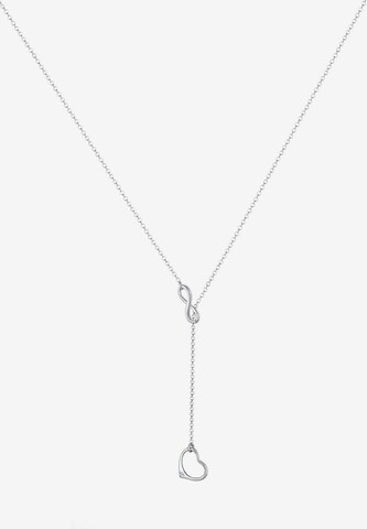 Elli DIAMONDS Necklace 'Herz, Infinity' in Silver