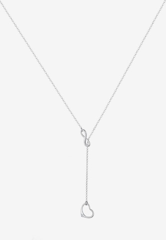 Elli DIAMONDS Necklace 'Herz, Infinity' in Silver