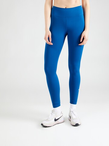 NIKE Skinny Spodnie sportowe 'One' w kolorze niebieski: przód