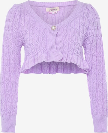 aleva Neuletakki värissä lila: etupuoli