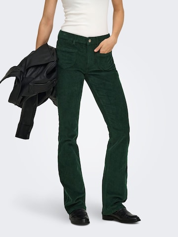 ONLY Flared Trousers 'GLOBAL' in Green: front