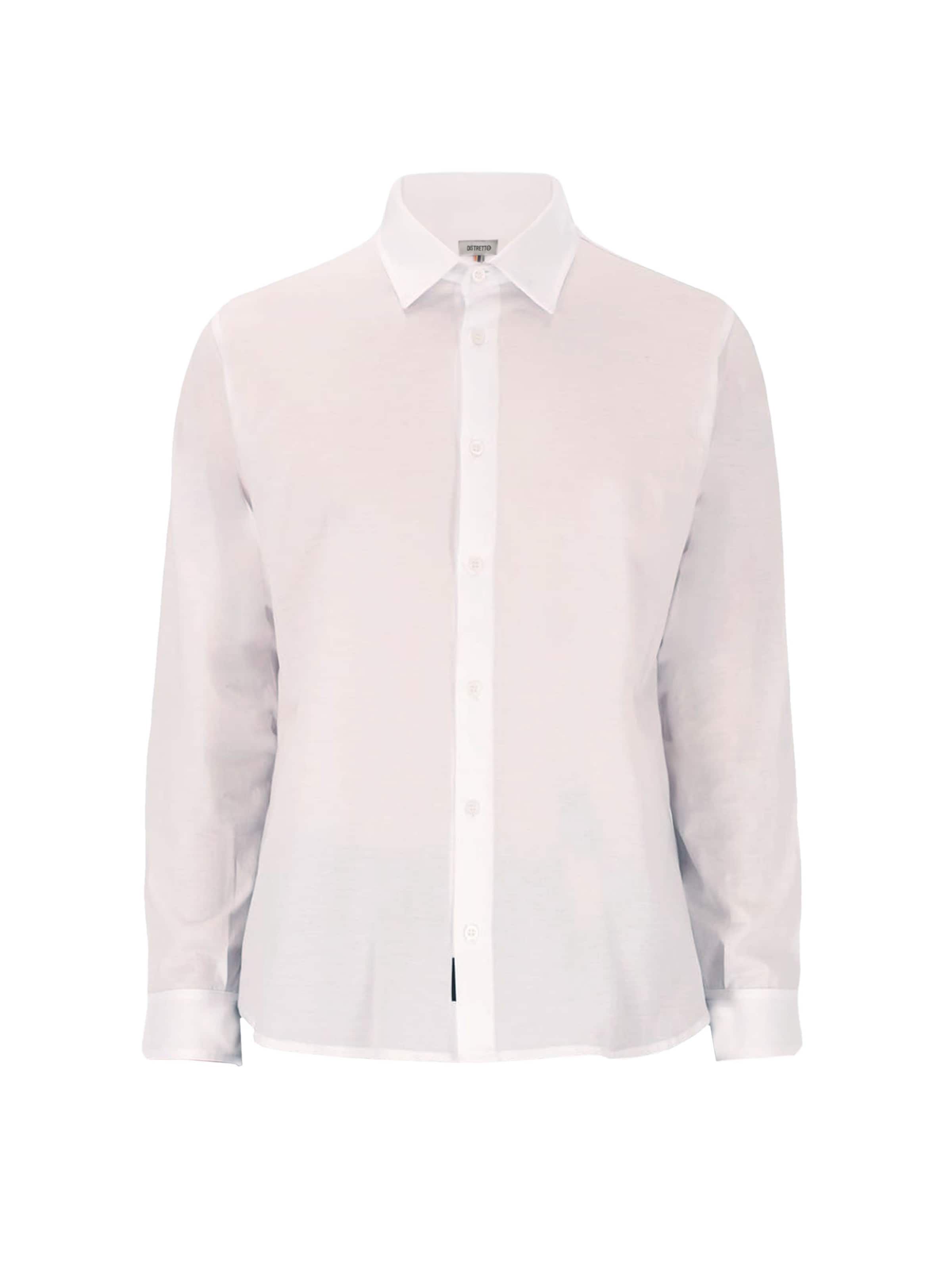 Coupe slim Chemise Distretto12 en blanc : devant